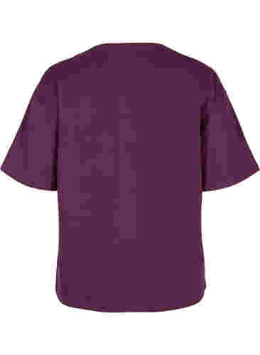 Puuvillainen t-paita treeniin, Blackberry Wine, Packshot image number 1