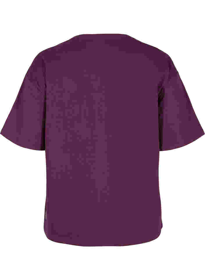 Puuvillainen t-paita treeniin, Blackberry Wine, Packshot image number 1