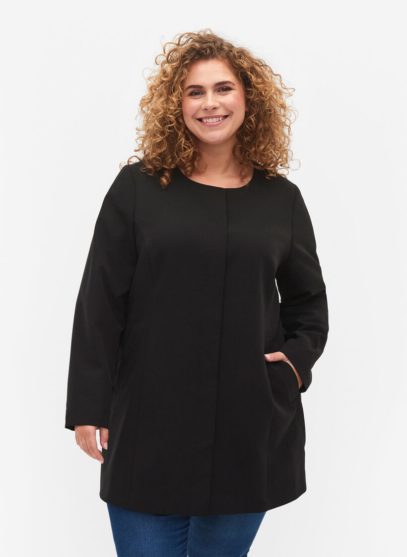 Kevyt klassinen kev&auml;ttakki, Black, Model image number 0