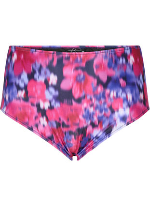 Bikinialaosa kuviolla ja korkealla vyötäröllä, Pink Flower AOP, Packshot image number 0