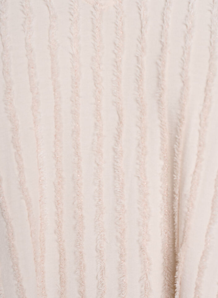 Lyhythihainen raidallinen pusero, Beige, Packshot image number 2