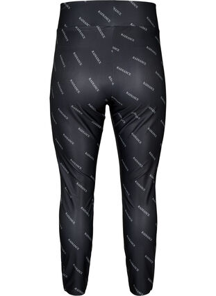 Teksti-tulosteiset leggingsit, Black Radiance, Packshot image number 1