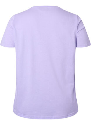 Puuvillainen t-paita tekstiprintillä, Lavender W. Chicago, Packshot image number 1