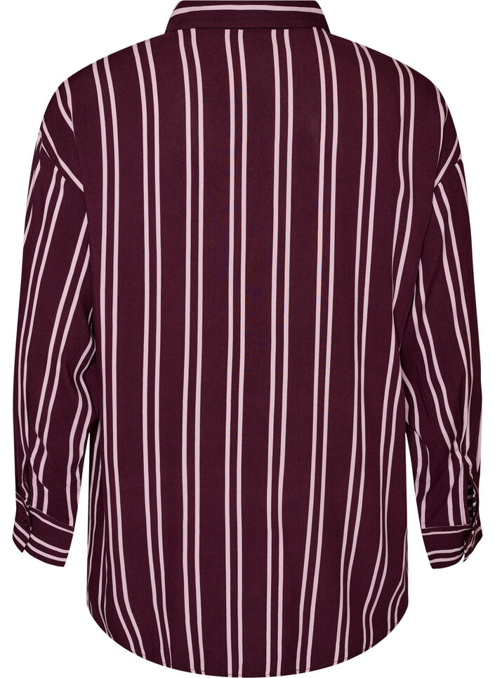 Raidallinen y&ouml;paita, Tumma Bordeaux, Packshot image number 1