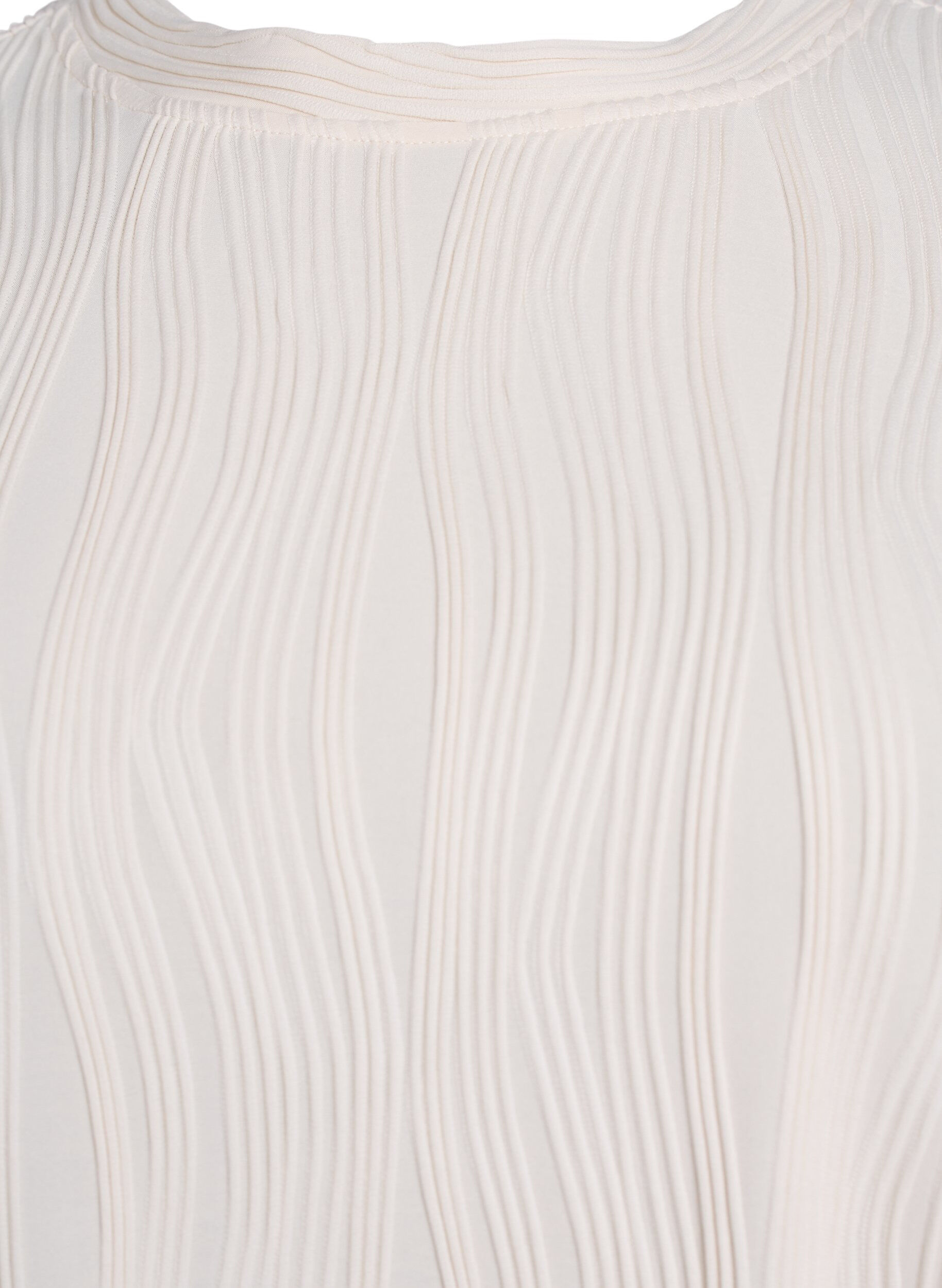 Zizzi Pusero, jossa on lyhyet hihat ja aaltokuvio, Beige, Packshot image number 2