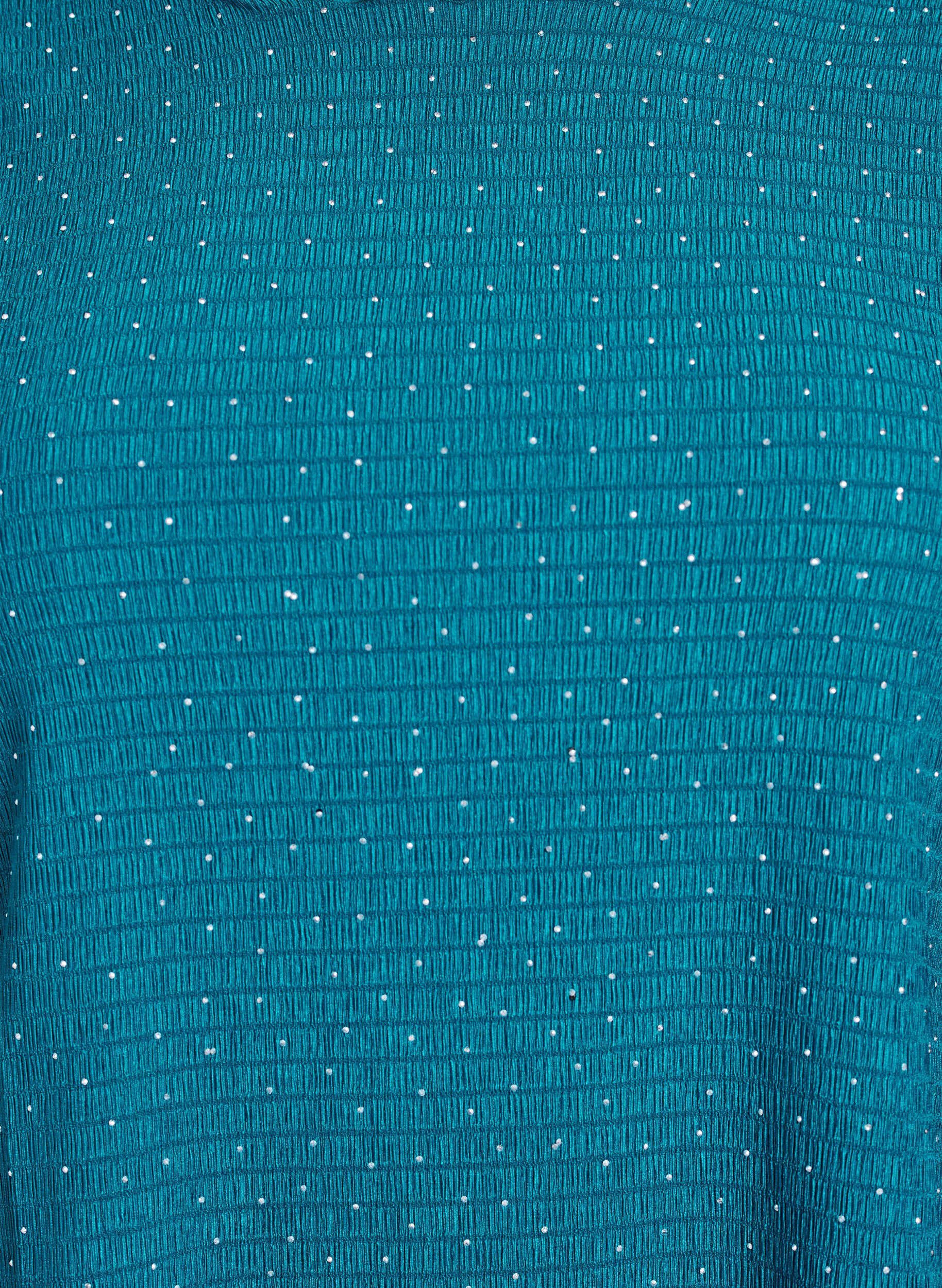 Zizzi Pitk&auml;hihainen paljettipaita kristalleilla, Sininen, Packshot image number 2