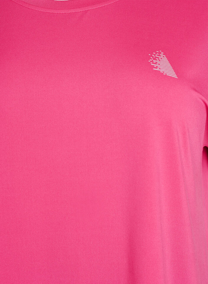 Yksiv&auml;rinen treeni-T-paita, Vaaleanpunainen, Packshot image number 2