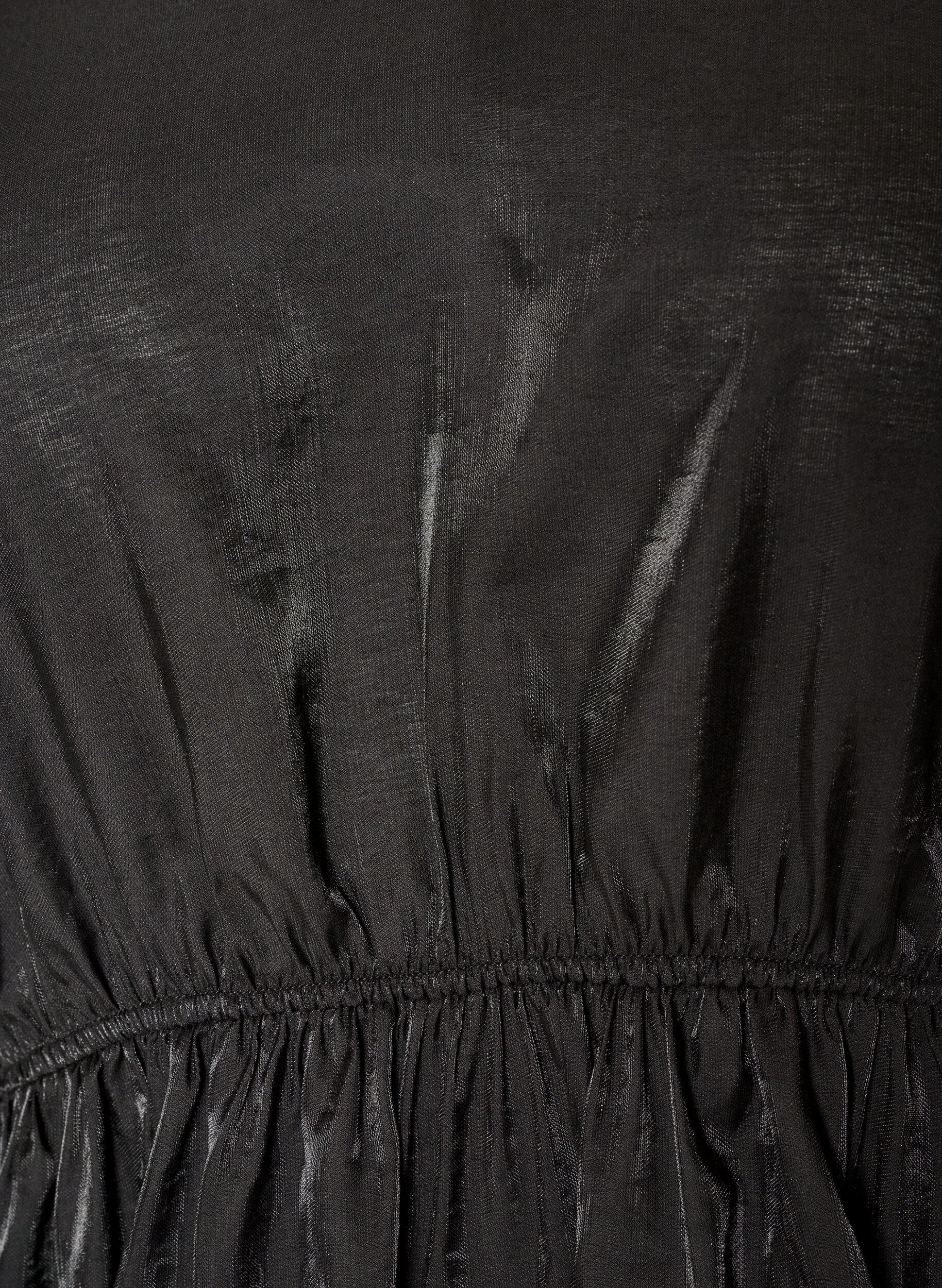 ZizziKiilt&auml;v&auml; viskoosipusero peplum-efektill&auml;, Musta, Packshot image number 2