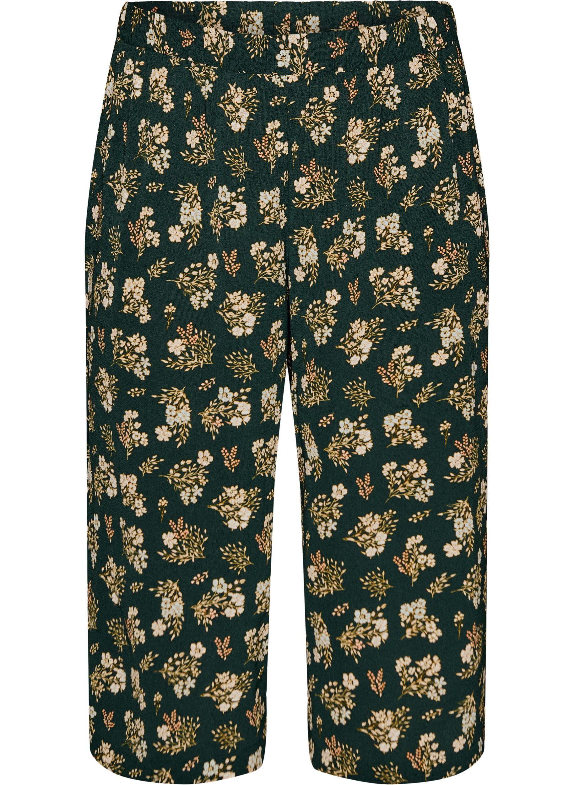 ZizziCulottes-housut kuosilla, Musta, Packshot image number 0