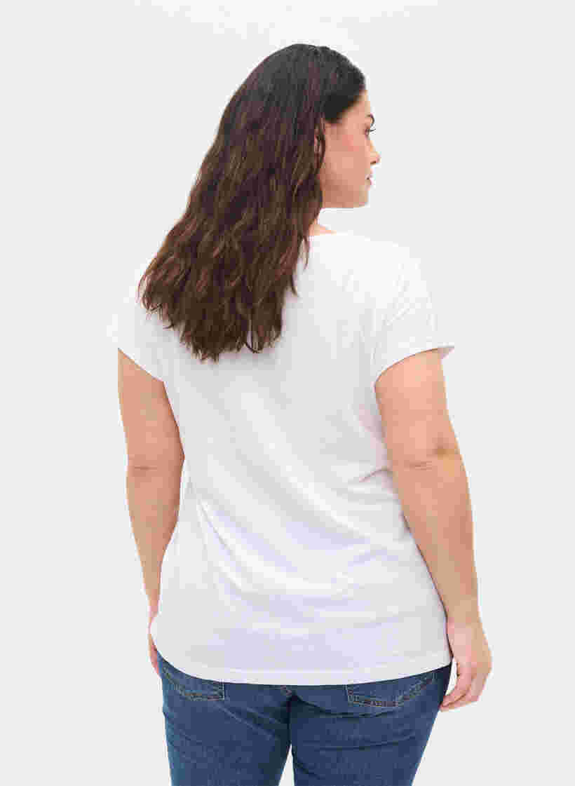 T-paita puuvillasekoitteesta, Bright White, Model image number 2