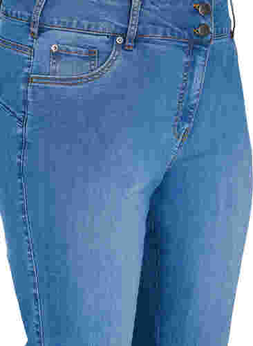 Korkeavyötäröiset Ellen bootcut -farkut, Blue denim, Packshot image number 2