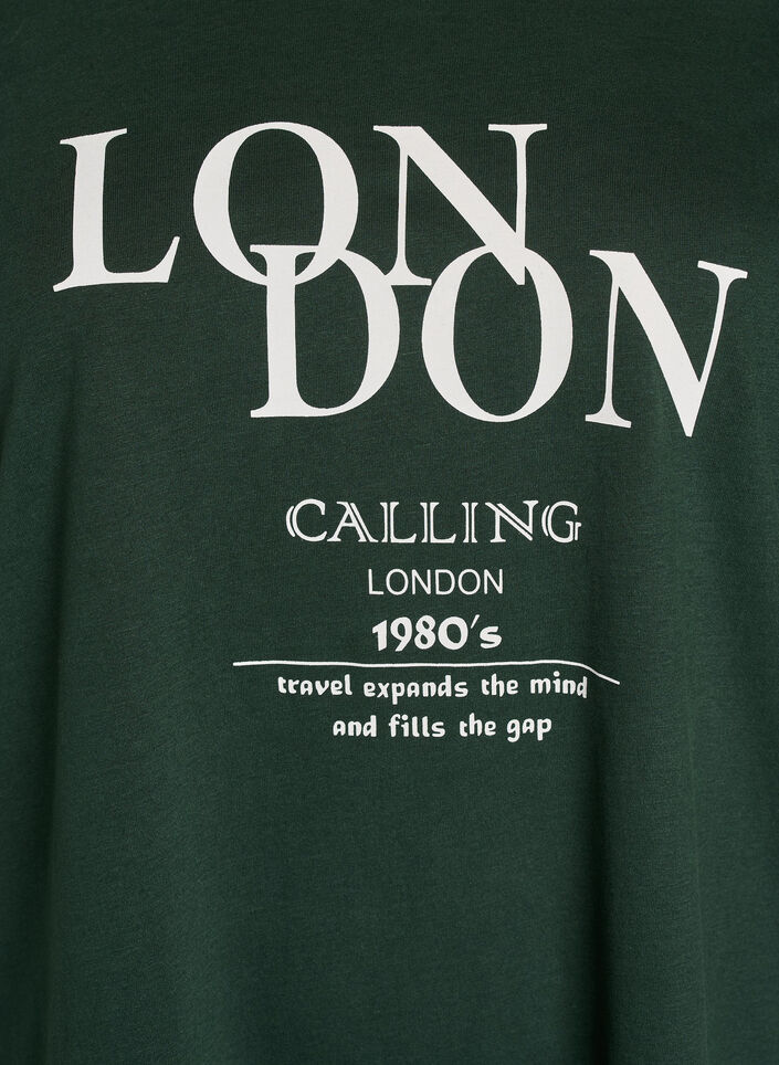 FLASH - T-paita printill&auml;, Vihre&auml;, Packshot image number 2