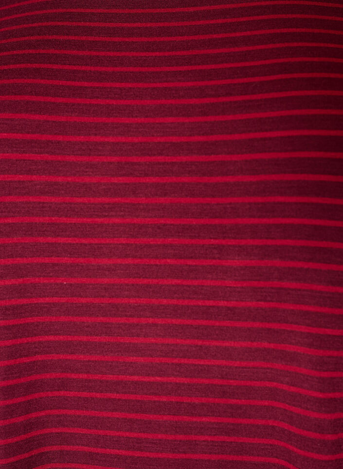 Raidallinen T-paita viskoosista py&ouml;re&auml;ll&auml; p&auml;&auml;ntiell&auml;, Punainen, Packshot image number 2