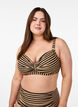 Kaarituelliset bikiniyl&auml;osa kuosilla, Ruskea, Model image number 0