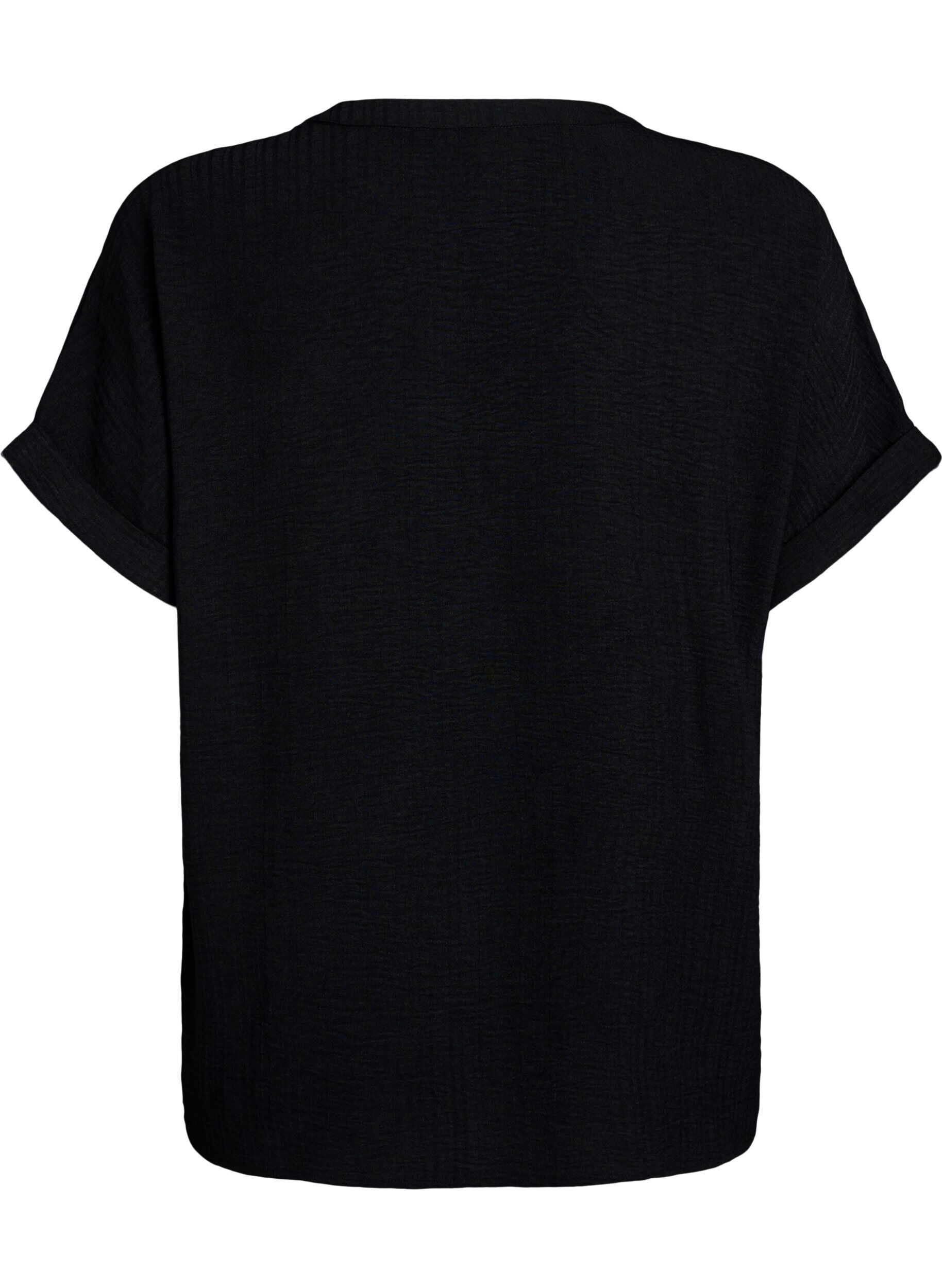 ZizziRento pusero lyhyill&auml; hihoilla, Musta, Packshot image number 1