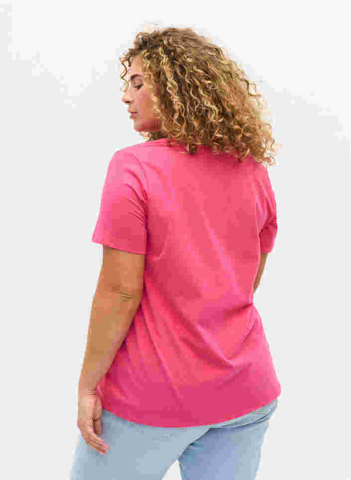 Perus T-paita, Fandango Pink, Model image number 1