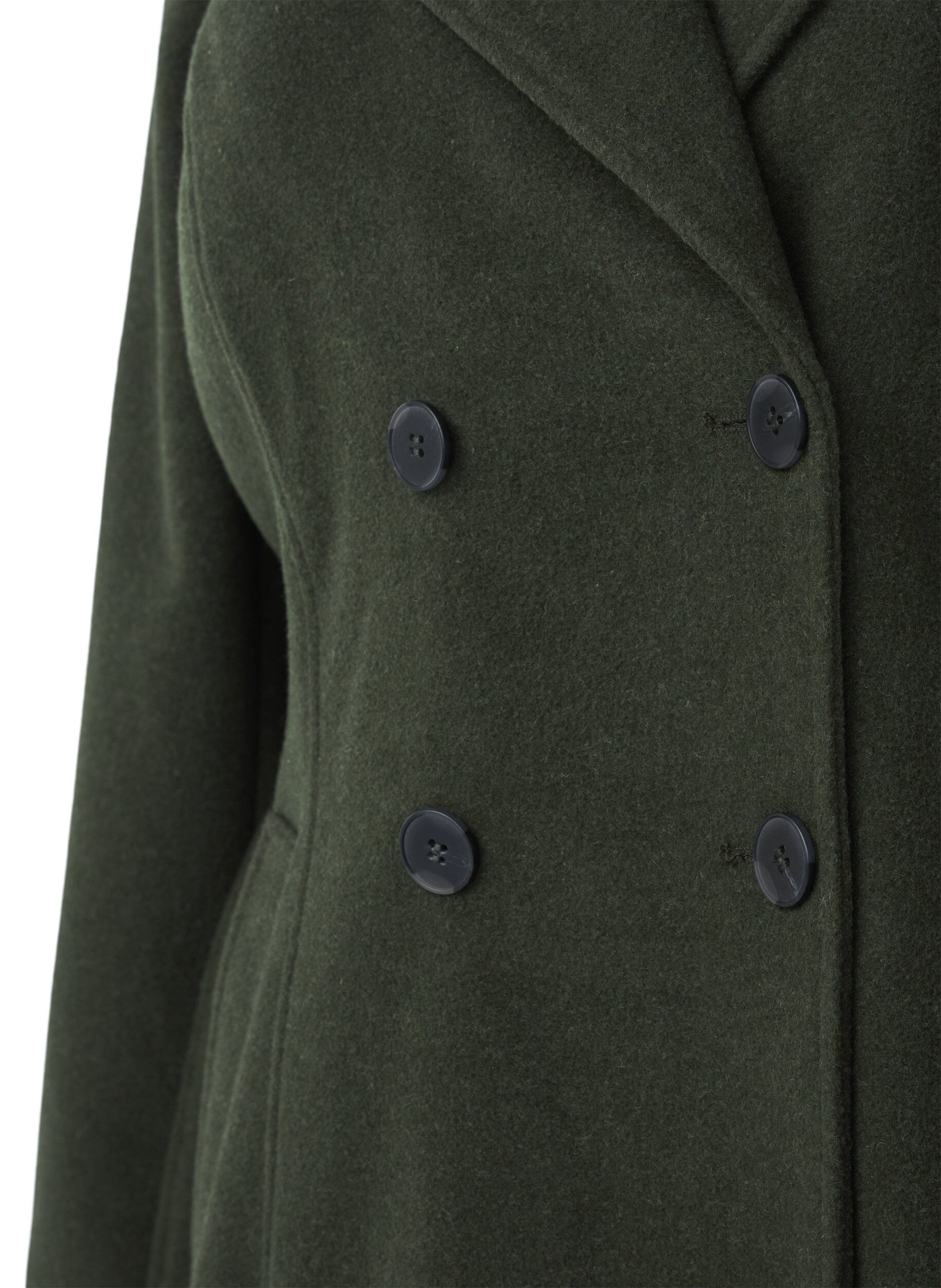 Zizzi Lyhyt villatakki vy&ouml;ll&auml;, Forest Night Mel., Packshot image number 2