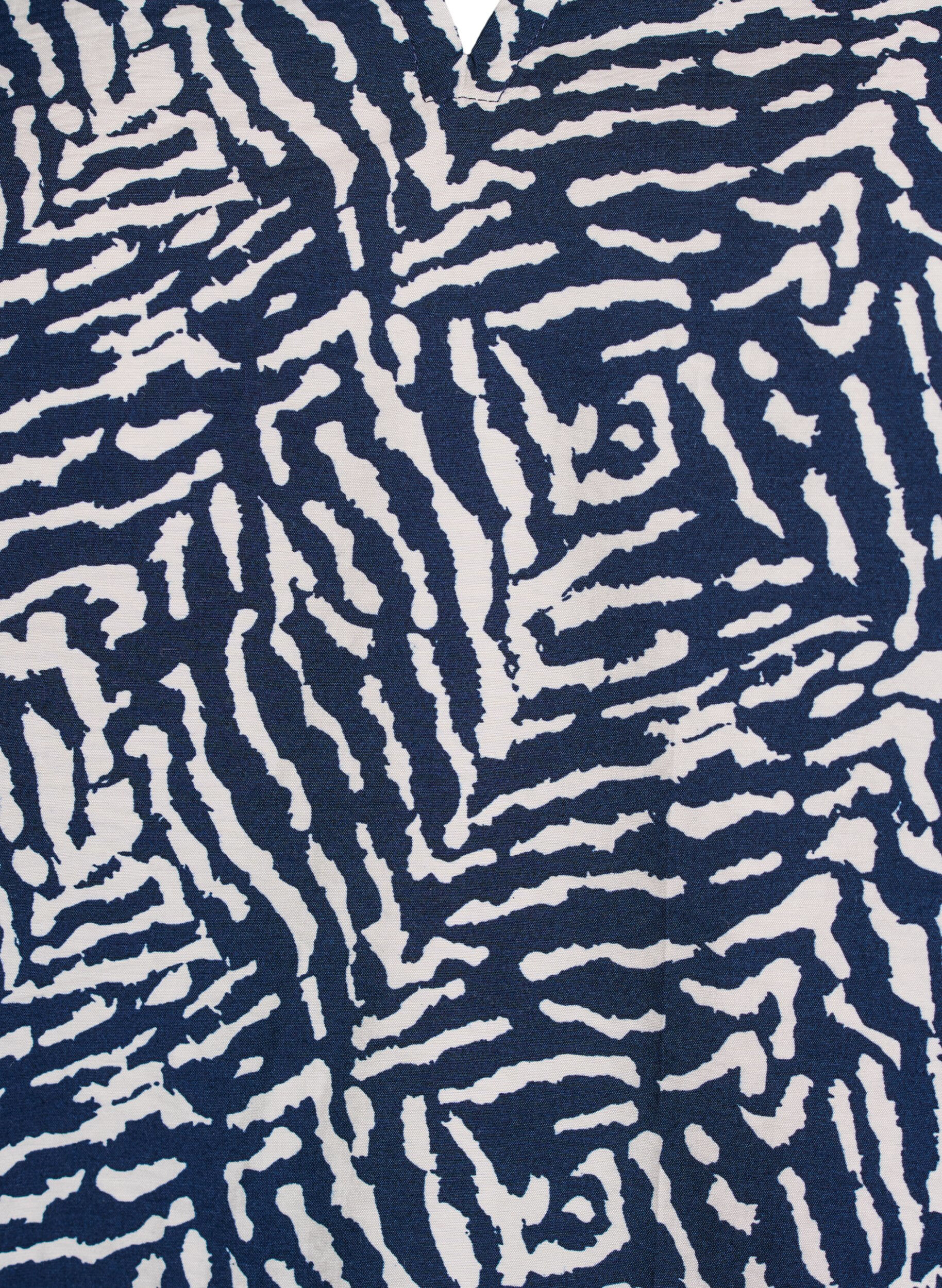 Zizzi Pusero lyhyill&auml; hihoilla ja r&ouml;yhel&ouml;helmalla, Sininen, Packshot image number 2