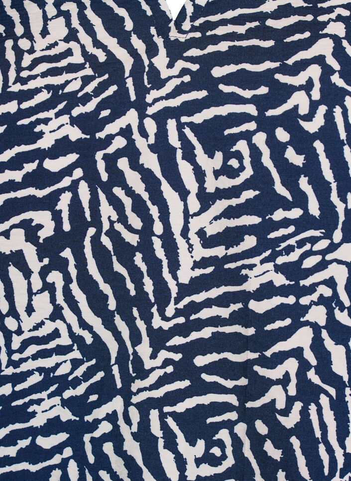 Pusero lyhyillä hihoilla ja röyhelöhelmalla, Sininen, Packshot image number 2