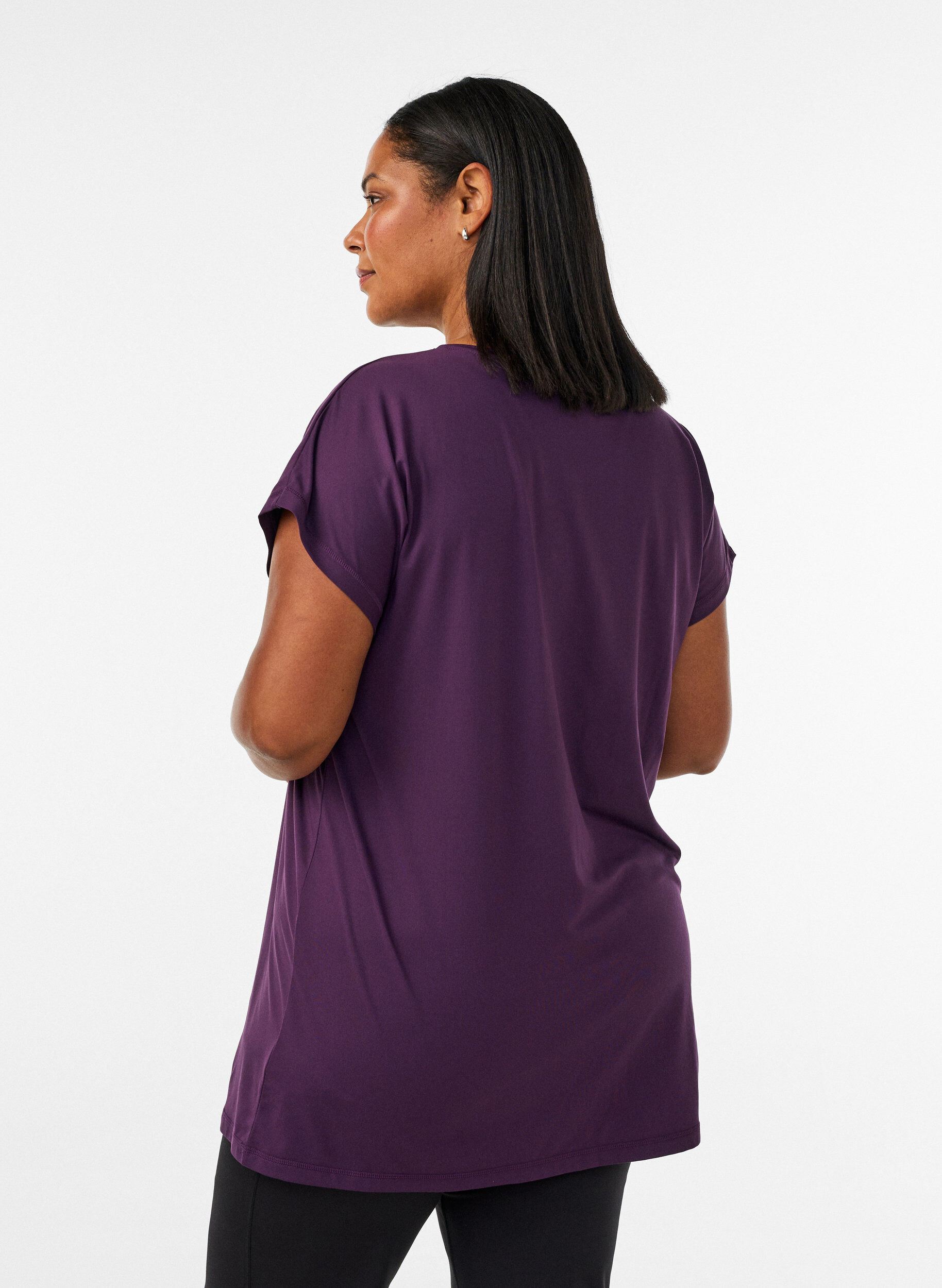 ZizziPitk&auml; treeni-T-paita, Violetti, Model image number 2