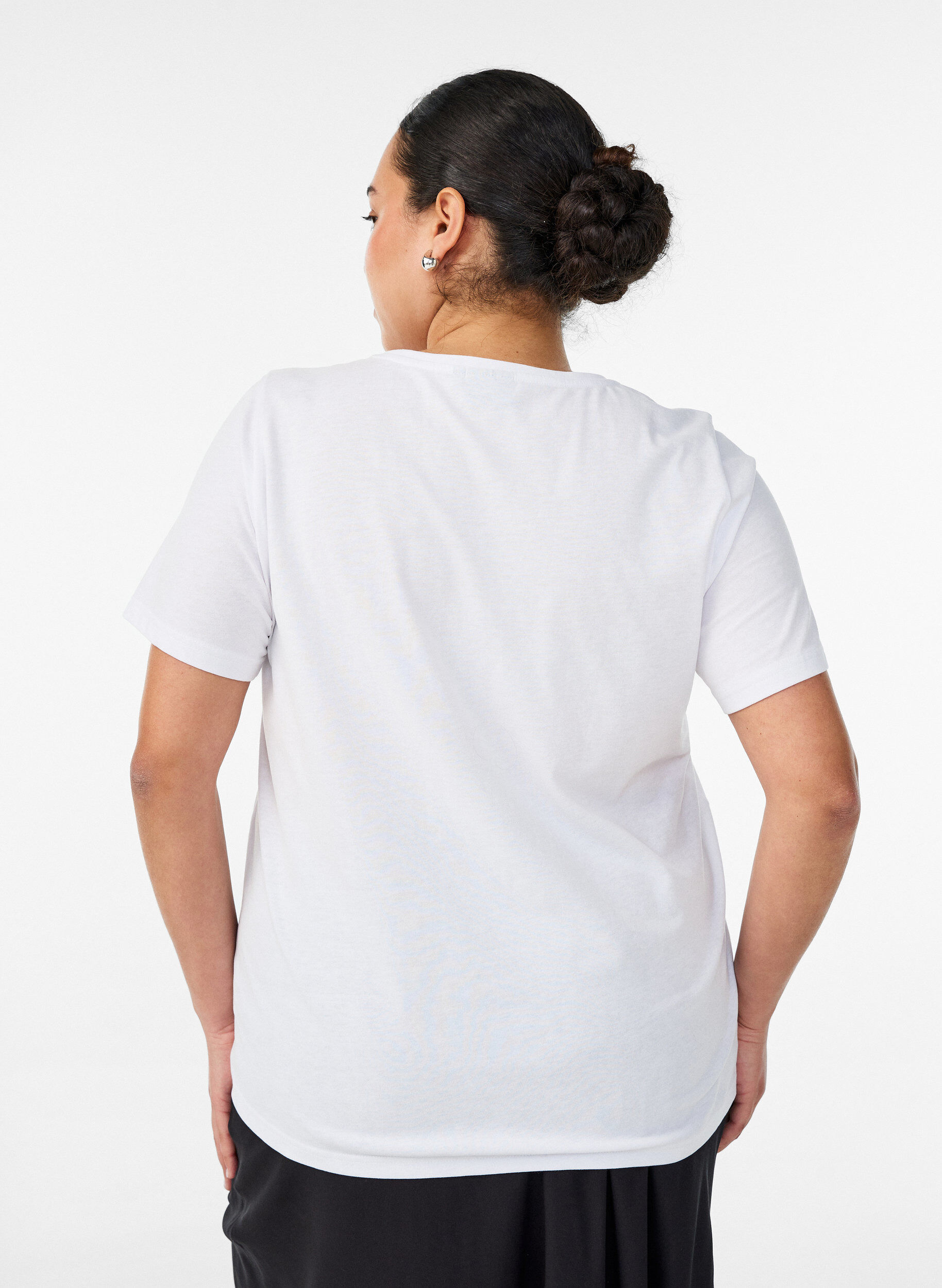 ZizziT-paita printill&auml;, Valkoinen, Model image number 2