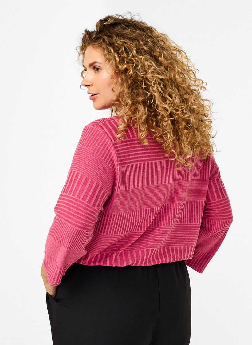 Pusero, jossa on 3/4 -hihat ja raidallinen kuvio, Malaga Mel., Model image number 1