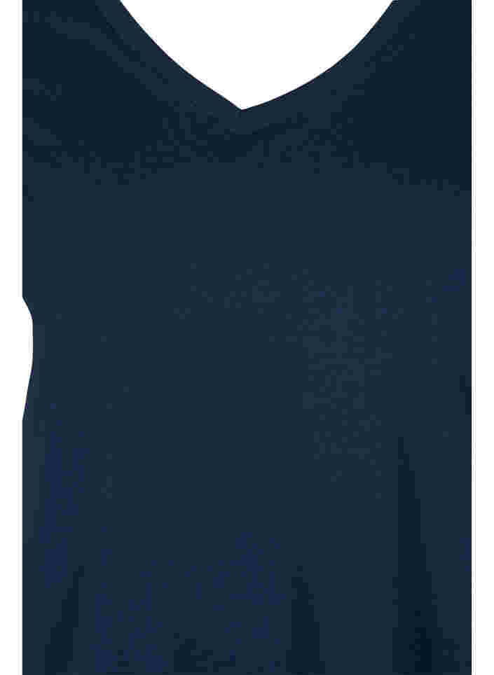 2 perus t-paitaa puuvillasta, Navy B/B White, Packshot image number 2