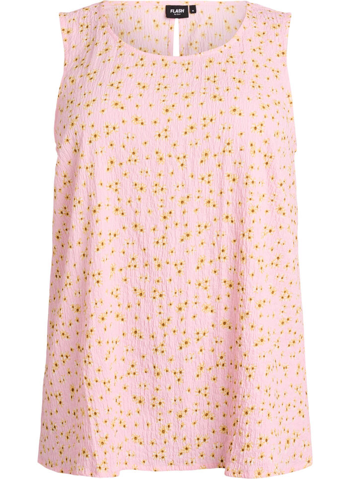 Hihaton toppi pintakuvioidusta materiaalista, Vaaleanpunainen, Packshot image number 0