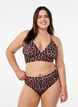 Leopardikuvioiset brazilian-malliset bikinihousut, Beige, Model image number 0