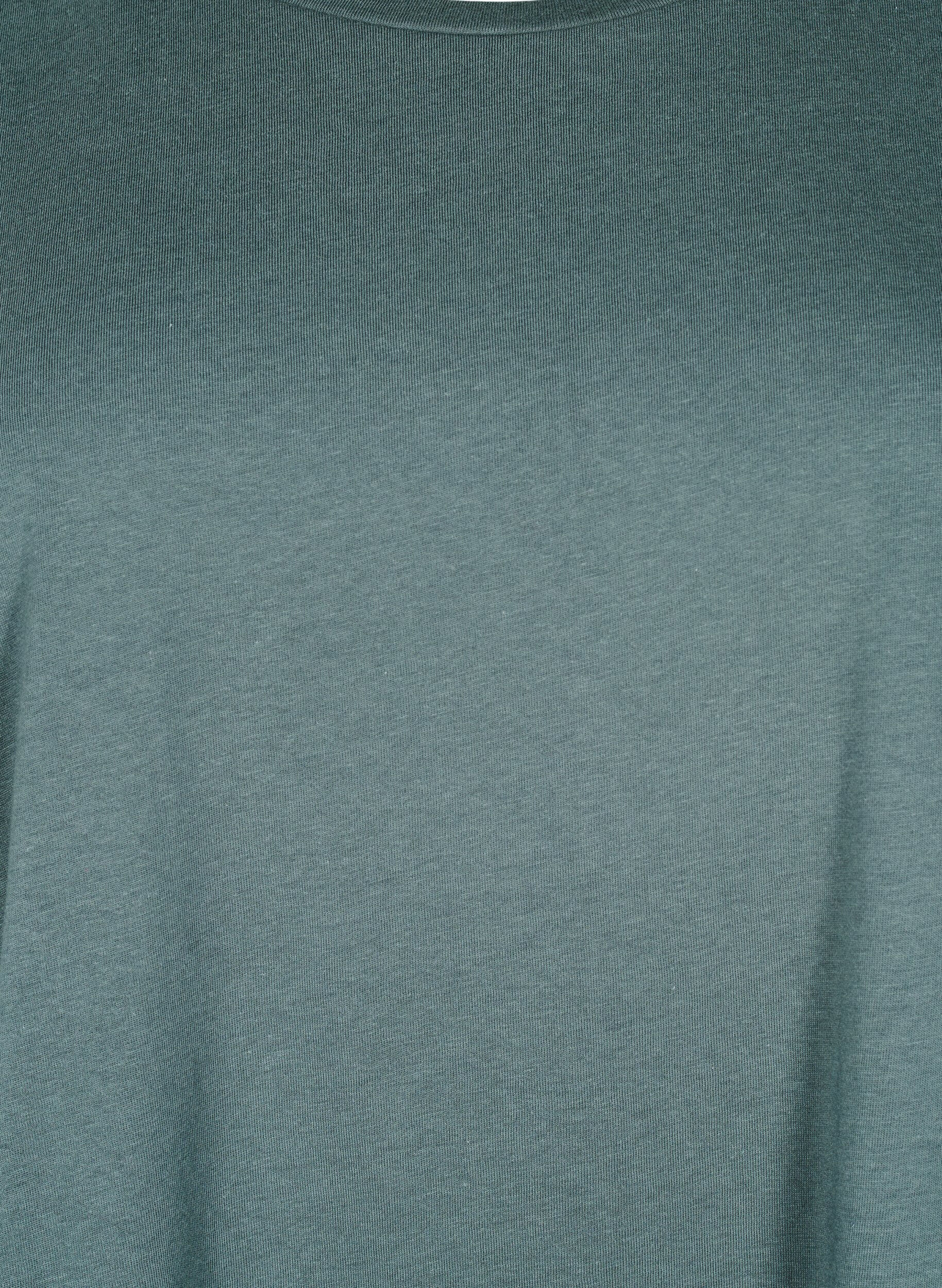 Zizzi Lyhythihainen puuvillasekoite t-paita, Vihre&auml;, Packshot image number 2