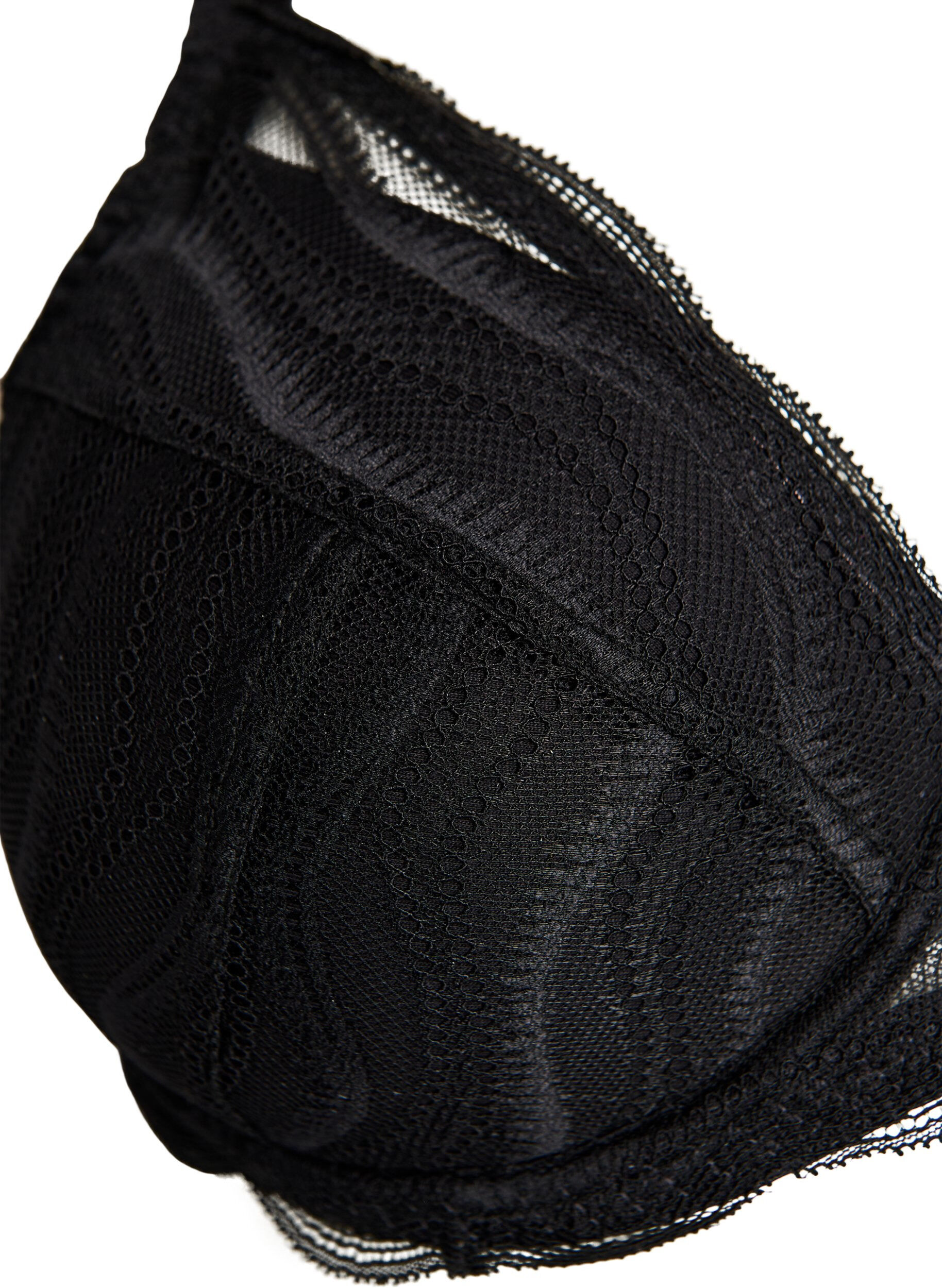 Zizzi Topatut rintaliivit pitsill&auml;, Musta, Packshot image number 2