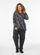 Pitk&auml;hihainen kuviollinen pusero, Sininen, Model image number 1