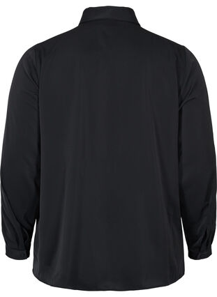 Yksivärinen paita hapsuilla , Black, Packshot image number 1