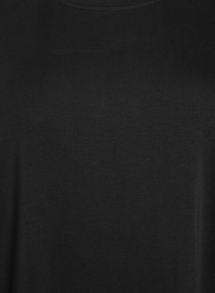 Jersey T-paitamekko pitsikerroksella, Musta, Packshot image number 2