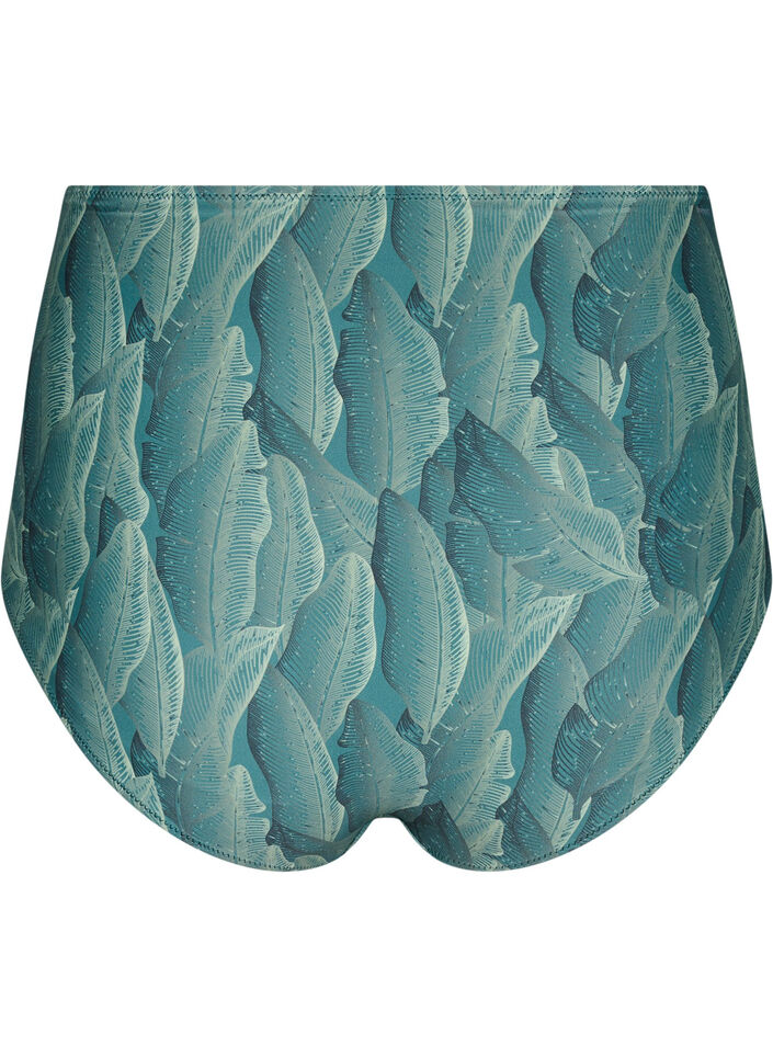 Bikinihousut printill&auml; ja korkealla vy&ouml;t&auml;r&ouml;ll&auml;, Vihre&auml;, Packshot image number 1