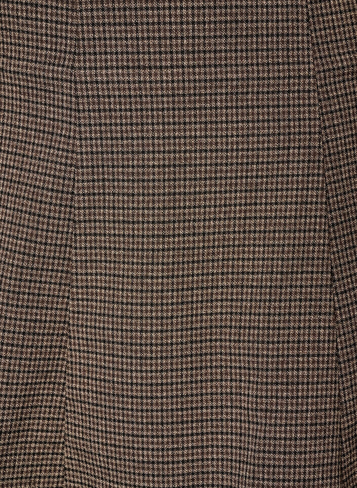 Pieni ruudullinen A-linjainen hame, Ruskea, Packshot image number 2