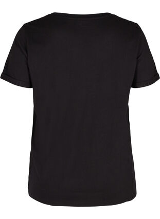 Puuvillainen t-paita treeniin painatuksella, Black Red Splash, Packshot image number 1
