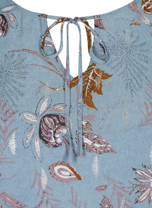 Pitkähihainen mekko kukkakuosilla, Light Blue AOP, Packshot image number 2
