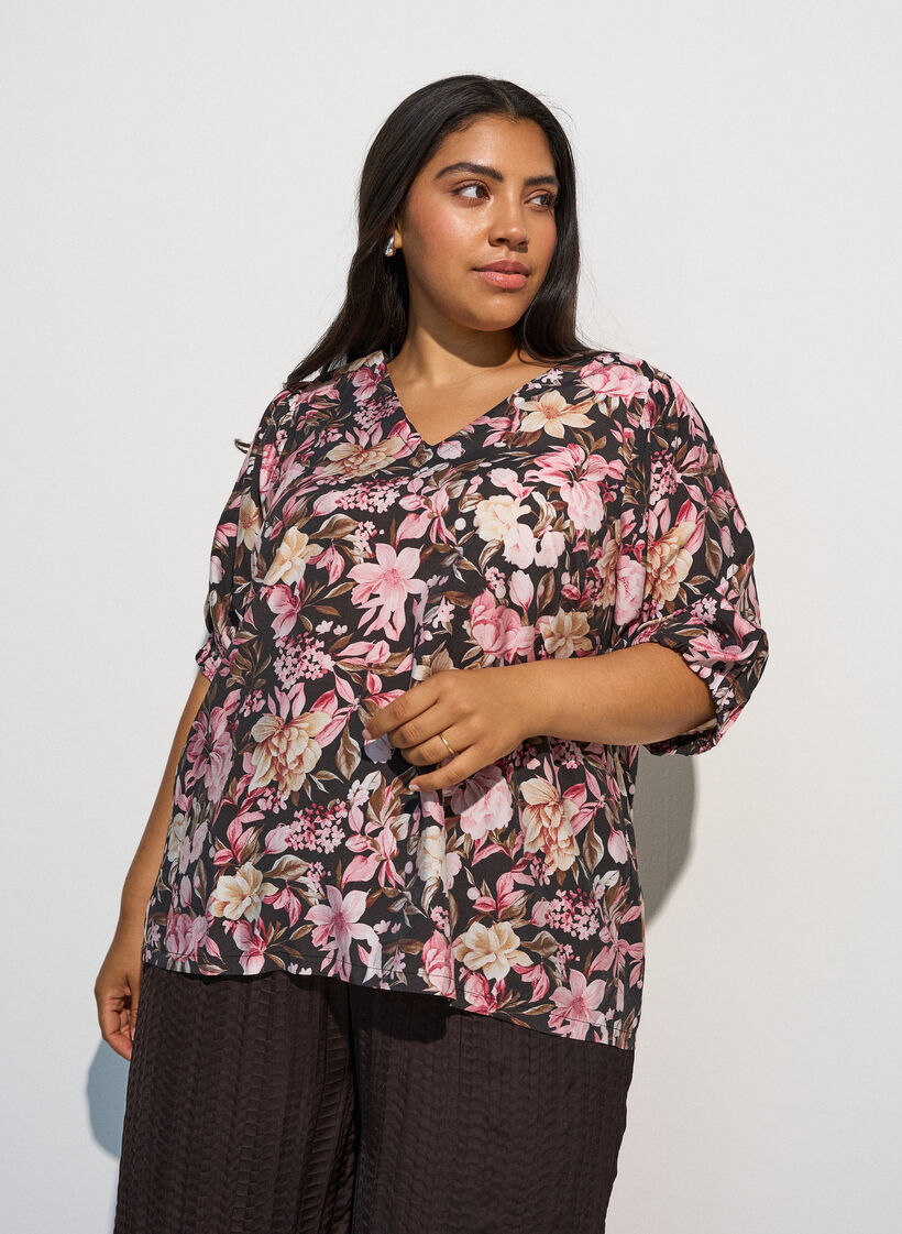 Viskosipusero V-p&auml;&auml;ntiell&auml;, Vaaleanpunainen, Model image number 0