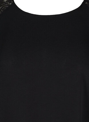 Pitsipusero 3/4-hihoilla , Black, Packshot image number 2