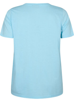 Lyhythihainen t-paita v-pääntiellä, Sky Blue, Packshot image number 1