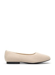 Ballerinat hienotekstuurisesta kankaasta, Beige