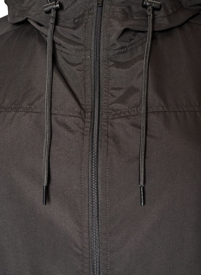 Kevyt hupullinen parka, Musta, Packshot image number 2