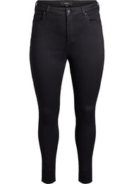 Super slim Amy-farkut korkealla vy&ouml;t&auml;r&ouml;ll&auml;, Musta