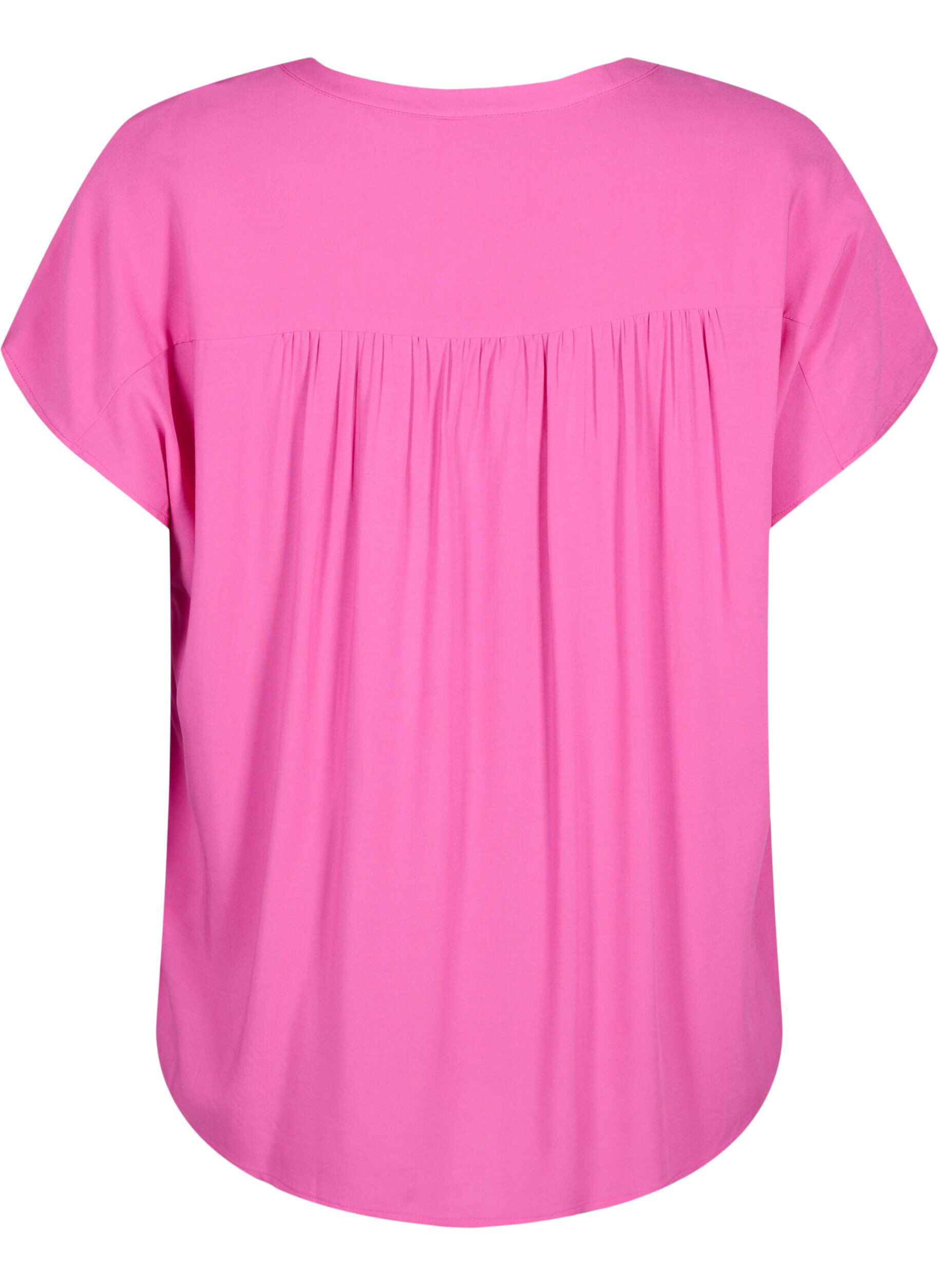 Zizzi Viskoosipusero pitsikoristeella, Raspberry Rose, Packshot image number 1