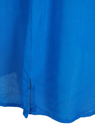Lyhythihainen viskoosinen paitamekko, Victoria blue, Packshot image number 3