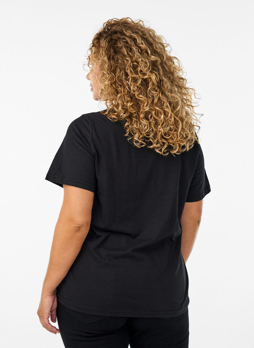 FLASH - T-paita printill&auml;, Musta, Model image number 2