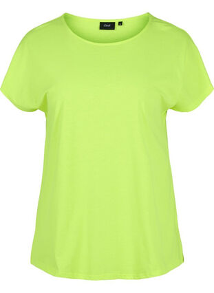 Neonvärinen t-paita puuvillasta, Neon Lime, Packshot image number 0