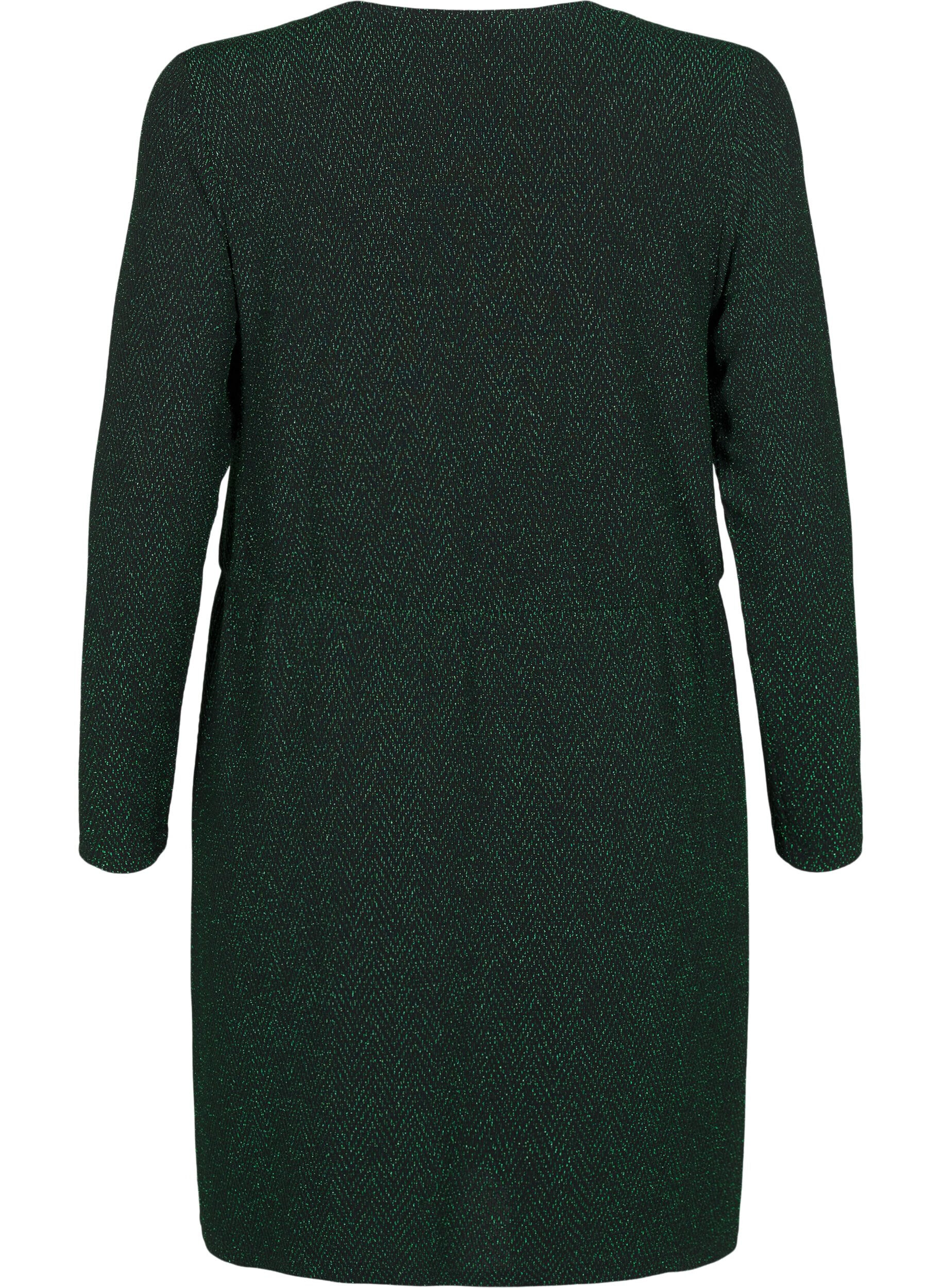 Zizzi Kimaltava mekko siksak-kuviolla, Scarab ZigZagShimmer, Packshot image number 1