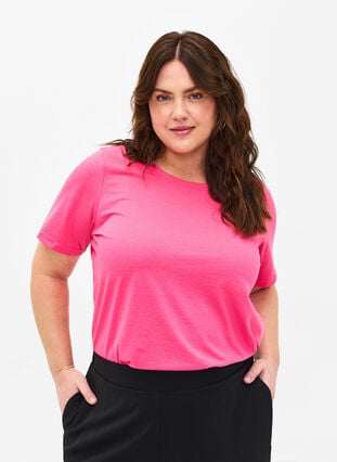 FLASH - T-paita pyöreällä pääntiellä, Hot Pink, Model image number 0